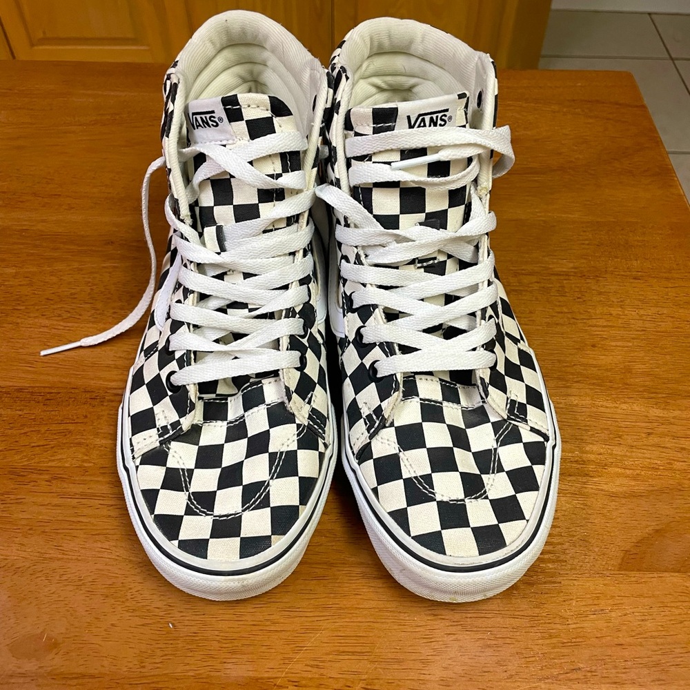 Vans checkered high tops